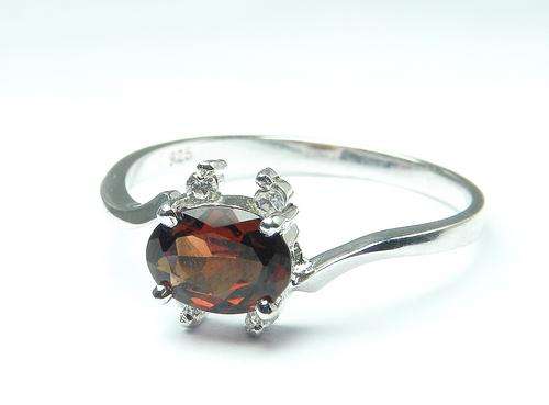 925 Sterling Silver natural A-grade Garnet rings